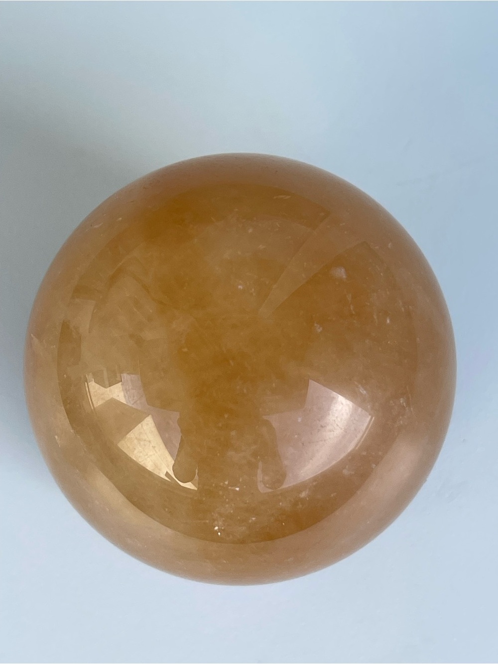 Honey Calcite Crystal Sphere 0.6lb Orange